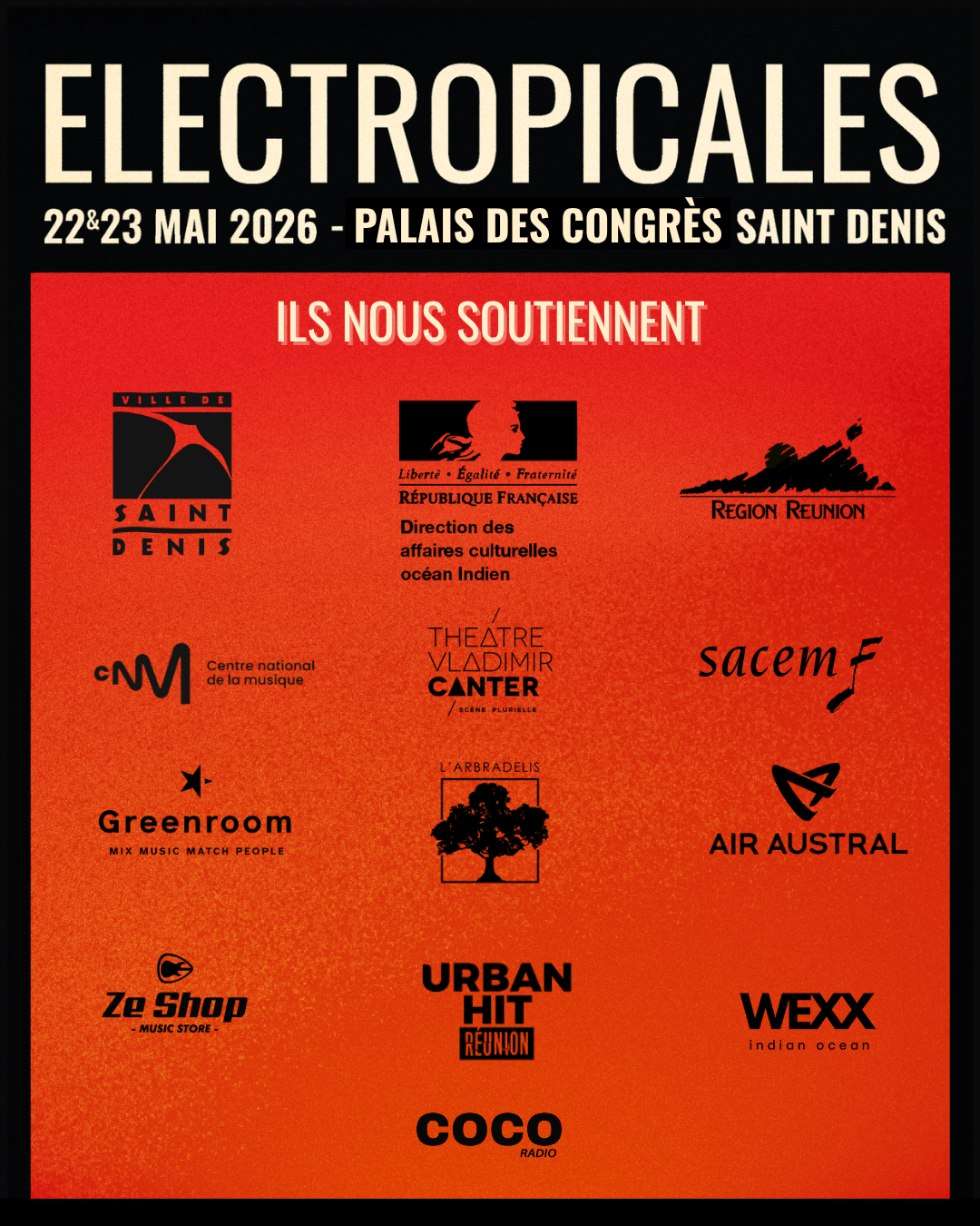 Affiche rap Electropicales 2026